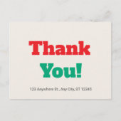 レトロな注文感謝カード ヴィンテージスタイル ポストカード (正面)