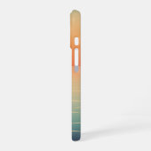 レトロな海上の太陽 iPhone 16ケース (左側面)
