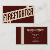 レトロな消防士 名刺 (正面/裏面)
