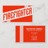 レトロな消防士 名刺 (正面/裏面)