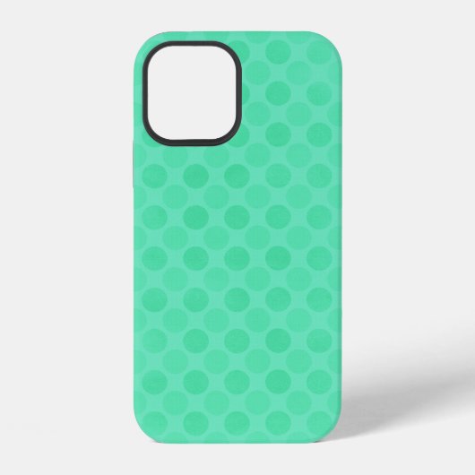レトロな淡緑色の円模様 Case-Mate iPhone iPhoneケース (裏面)