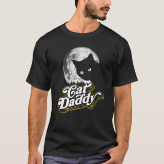 レトロな満月と猫 ネコ好きさんにオススメ Tシャツ