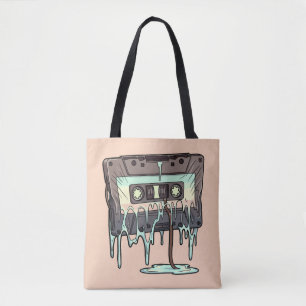 レトロな溶けたカセットテープ Vaporwave トートバッグ