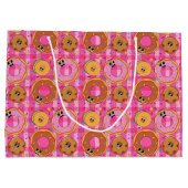 レトロな漫画のドーナツとスイーツ ラージペーパーバッグ (裏面)