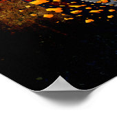 レトロな熊のサングラスとチーズおろし器の帽子 ポスター (角)