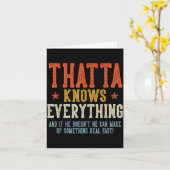 レトロな父の日ヴィンテージThatta knows everything カード (黄色い花)