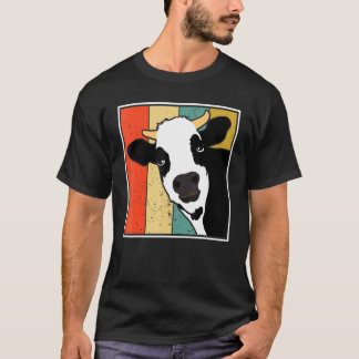 レトロな牛の牧場の動物 Tシャツ
