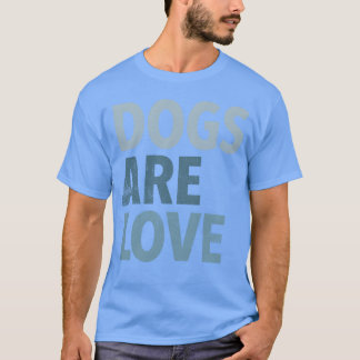 レトロな犬は愛 Tシャツ