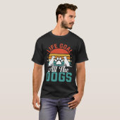 レトロな犬好きのためのデザイン Tシャツ (正面フル)