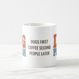 レトロな犬好きのための面白いデザイン コーヒーマグカップ