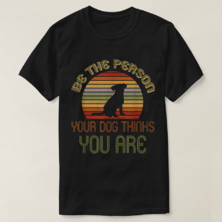 レトロな犬好きポジティブ引用アート Tシャツ
