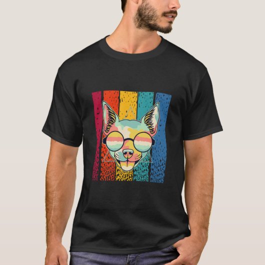 レトロな犬 Tシャツ (正面)