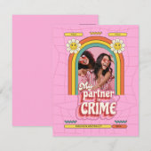 レトロな犯罪パートナー BFF バレンタインデー カード (正面/裏面)