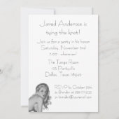 レトロな独身パーティーの招待状テンプレート 招待状 (裏面)