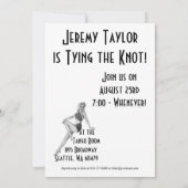 レトロな独身パーティーの招待状 招待状 (裏面)