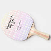 レトロな独身パーティーの週末 クラブ ピンク オレンジ デート 卓球ラケット (横)