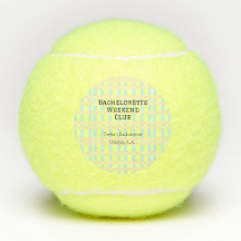 レトロな独身パーティー週末クラブ ブルーイエロー デート テニスボール