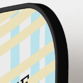 レトロな独身パーティー週末クラブ ブルーイエロー デート ピックルボールラケット (左詳細)