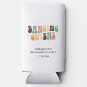 レトロな独身最後の夜のディスコ 70年代のダンシング・クイーン スリム缶クーラー (裏面)