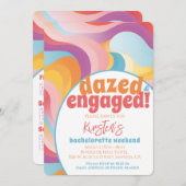 レトロな独身最後の夜の狂乱　酔って夢中で 招待状 (正面/裏面)