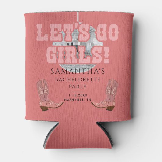 レトロな独身最後の女の子たち ディスコカウガール 缶クーラー (正面)