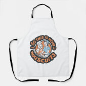 レトロな猫のシェフ メイスキュイーツの焼き菓子アート エプロン (正面)