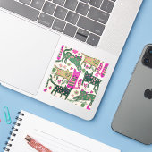 レトロな猫のデザインが楽しい シール (ノートパソコンとiPhone)