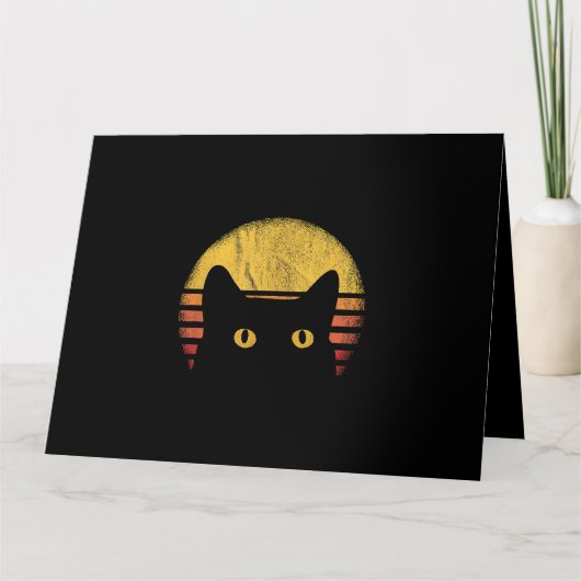 レトロな猫のヴィンテージ カード (正面)