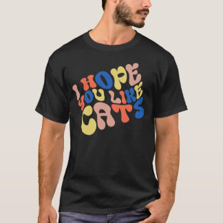 レトロな猫好きデザイン Tシャツ