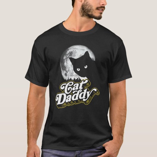 レトロな猫 フルムーン Tシャツ (正面)