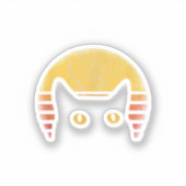 レトロな猫 ヴィンテージ シール (正面)