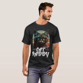 レトロな猫 爺さんトラ猫 80年代風 Tシャツ (正面フル)