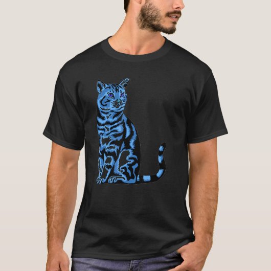 レトロな猫 Tシャツ (正面)