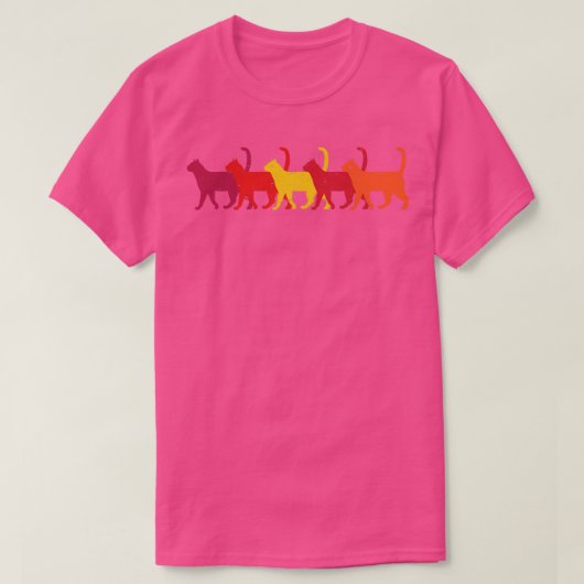 レトロな猫 Tシャツ (デザイン正面)