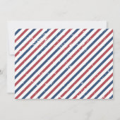 レトロな理容店の誕生日をテーマにした招待状 招待状 (裏面)