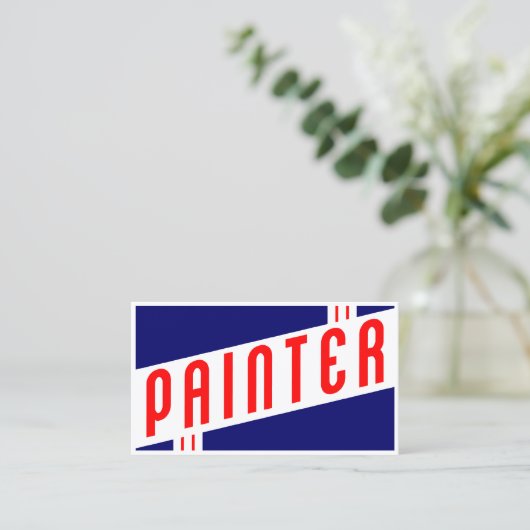 レトロな画家 名刺 (スタンド正面)