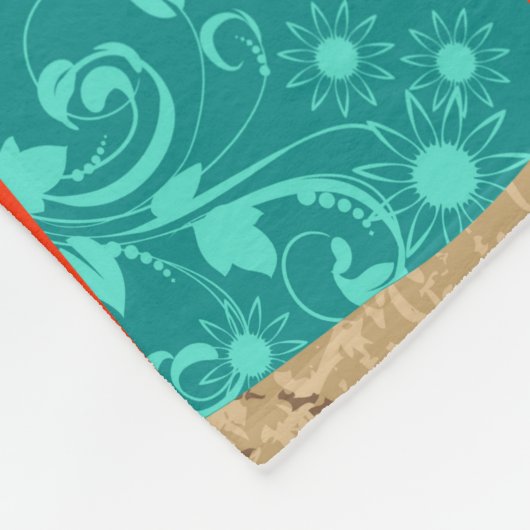 レトロな留学生のオリエンタル中国のガール、 フリースブランケット (角)