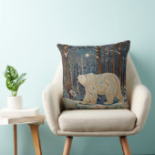 レトロな白い北極熊のボヘミアンワールド クッション (椅子)