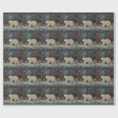 レトロな白い北極熊のボヘミアンワールド ラッピングペーパー (フラット)