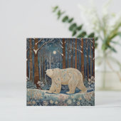 レトロな白い北極熊のボヘミアンワールド 招待状 (スタンド正面)