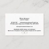 レトロな眼鏡 | おしゃれなメガネのプロフェッショナル 名刺 (裏面)