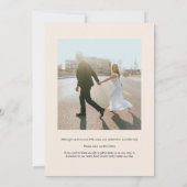 レトロな私たちの秘密の結婚式 フォト カラフル ウェディング 招待状 (裏面)