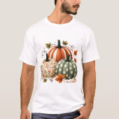 レトロな秋のカボチャ Tシャツ (正面)