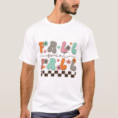レトロな秋のスイートな秋 - 秋のTシャツ Tシャツ (正面)