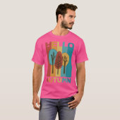 レトロな秋のビンテージ デザイン c tシャツ (正面フル)
