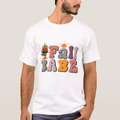 レトロな秋のベイビー - 秋のTシャツ Tシャツ (正面)