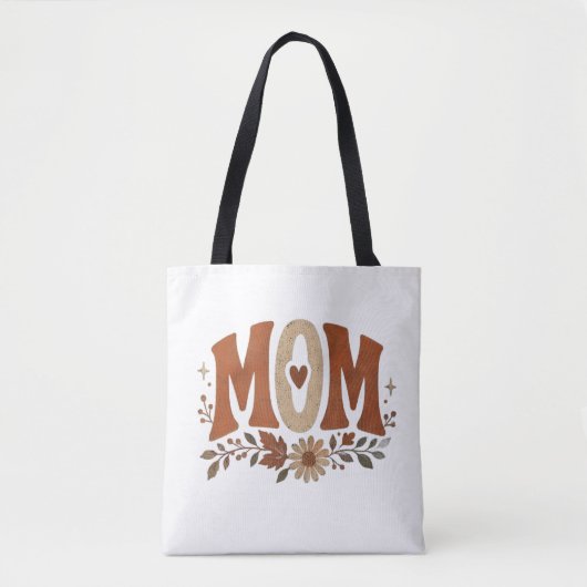 レトロな秋のママの花 トートバッグ (正面)