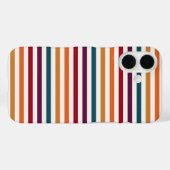レトロな秋の多色水平ストライプ Case-Mate iPhoneケース (裏面 (横))