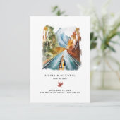 レトロな秋の山の結婚式 Save the Date (スタンド正面)