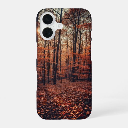 レトロな秋の森 iPhone 16ケース (裏面)